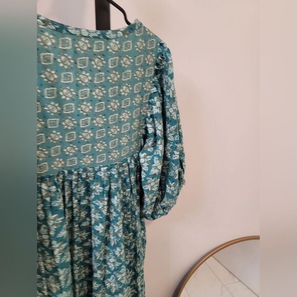 Free People Forest Hazy Maisy Oversized Maxi Dress Green Xs - Picture 8 of 11